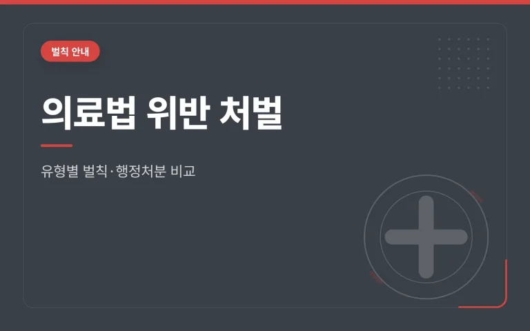 의료법 위반 처벌 썸네일